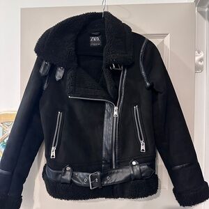 Zara suede and leather jacket
